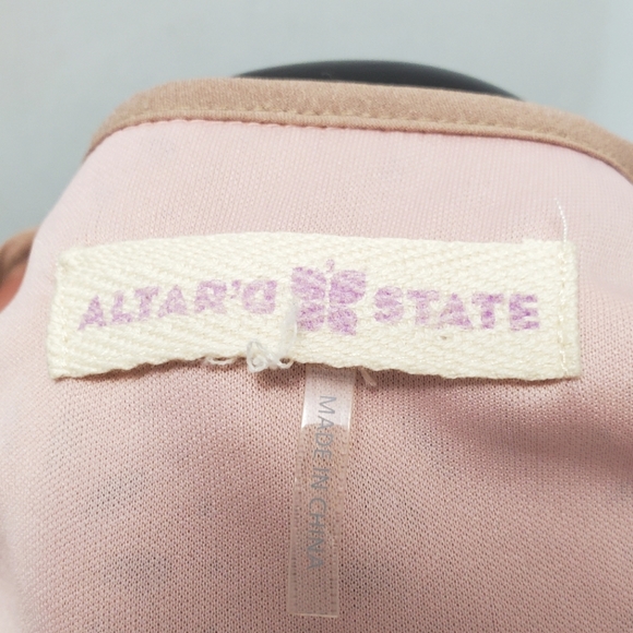 Altar'd State Dress in Peach and Tan - Picture 4 of 5